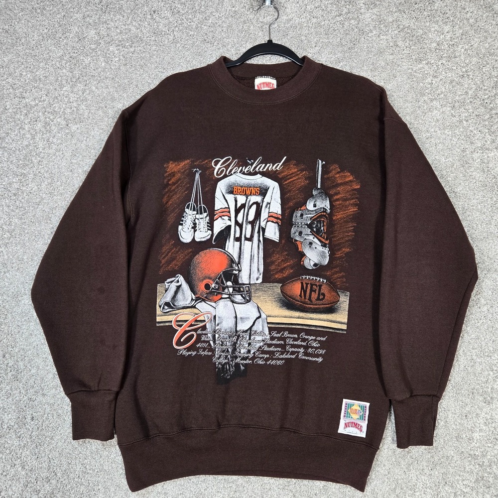 Vintage Cleveland Browns Graphic Sweatshirt Nutmeg Mills Mens Large